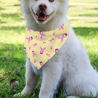 Pastel Breast Cancer Awareness Print Over The Collar Dog Bandana