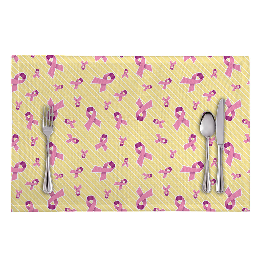 Pastel Breast Cancer Awareness Print Placemat