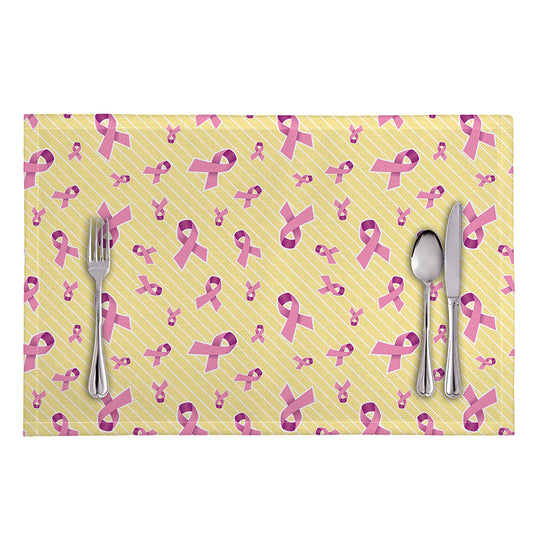 Pastel Breast Cancer Awareness Print Placemat