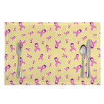 Pastel Breast Cancer Awareness Print Placemat
