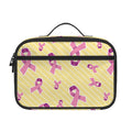 Pastel Breast Cancer Awareness Print Portable Lunch Bag