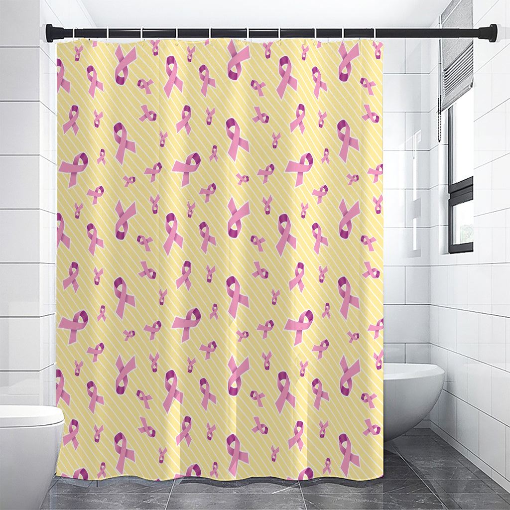 Pastel Breast Cancer Awareness Print Premium Shower Curtain