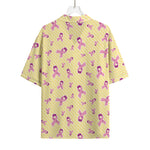 Pastel Breast Cancer Awareness Print Rayon Hawaiian Shirt