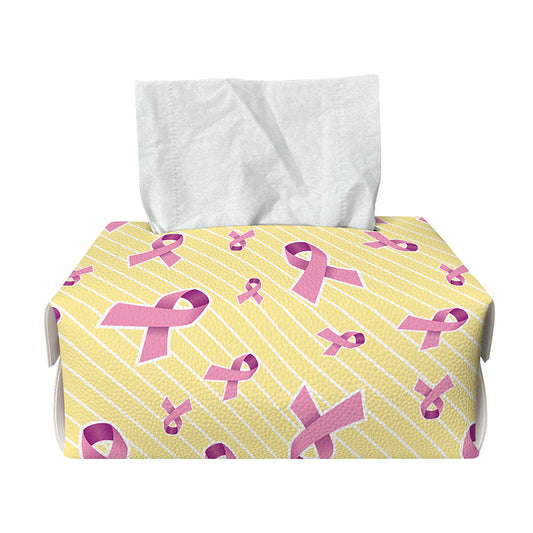 Pastel Breast Cancer Awareness Print Rectangle Tissue Box Cover