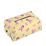 Pastel Breast Cancer Awareness Print Rectangle Tissue Box Cover