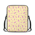 Pastel Breast Cancer Awareness Print Rectangular Crossbody Bag