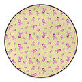 Pastel Breast Cancer Awareness Print Round Floor Mat