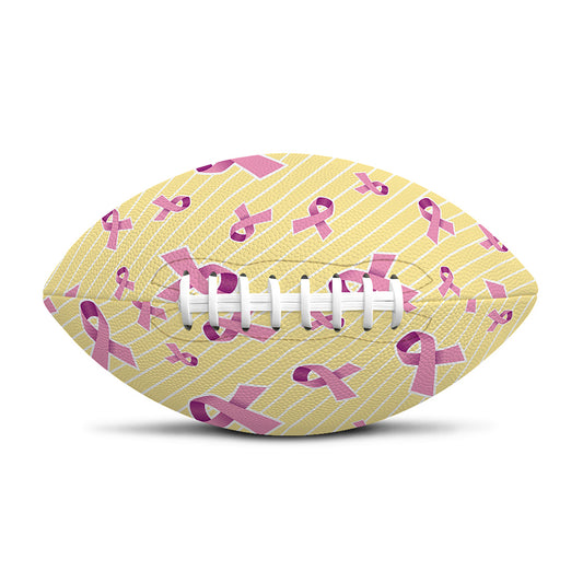 Pastel Breast Cancer Awareness Print Rugby Ball