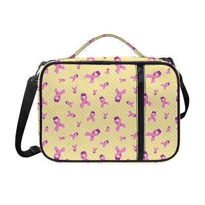 Pastel Breast Cancer Awareness Print Shoulder Strap Bible Bag