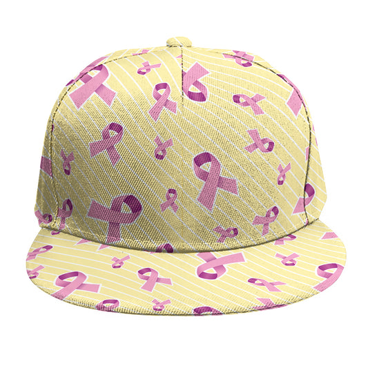 Pastel Breast Cancer Awareness Print Snapback Cap