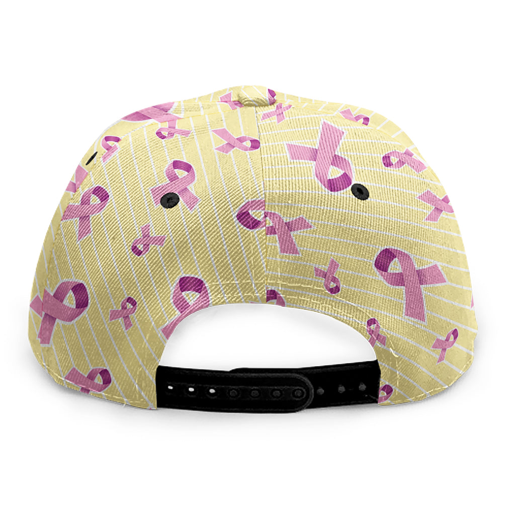 Pastel Breast Cancer Awareness Print Snapback Cap