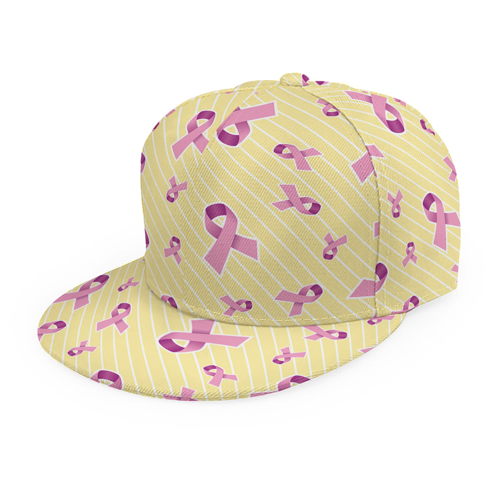 Pastel Breast Cancer Awareness Print Snapback Cap