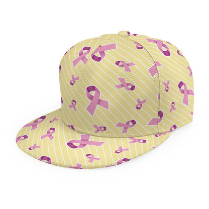 Pastel Breast Cancer Awareness Print Snapback Cap