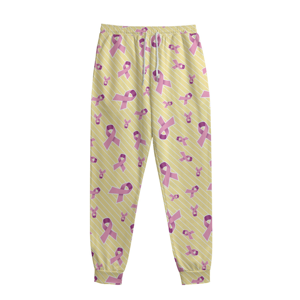 Pastel Breast Cancer Awareness Print Sweatpants