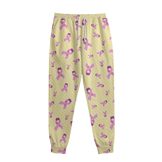 Pastel Breast Cancer Awareness Print Sweatpants