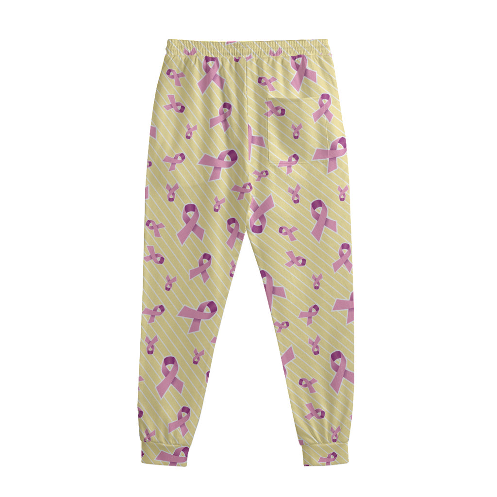 Pastel Breast Cancer Awareness Print Sweatpants