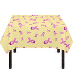 Pastel Breast Cancer Awareness Print Tablecloth