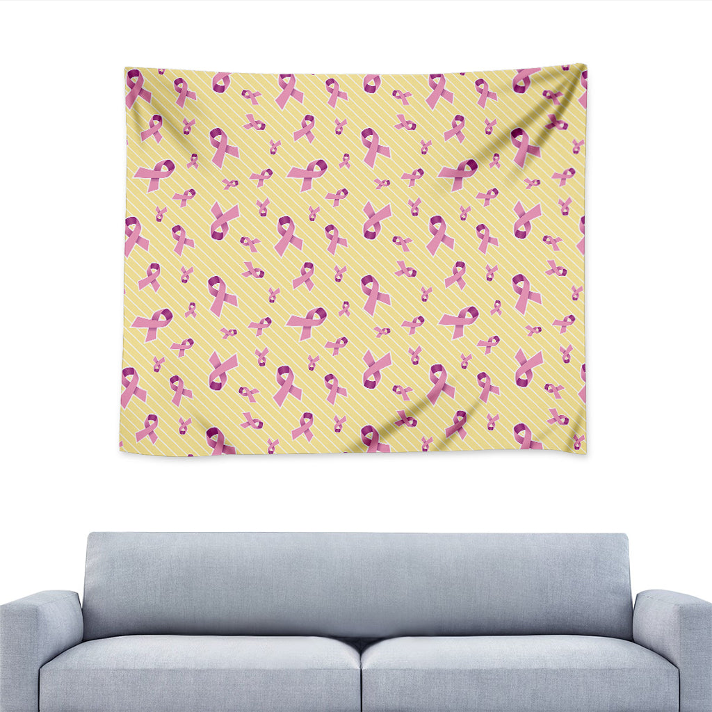 Pastel Breast Cancer Awareness Print Tapestry