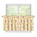 Pastel Breast Cancer Awareness Print Tier Curtains