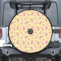 Pastel Breast Cancer Awareness Print Tire Cover With Camera Hole