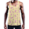 Pastel Breast Cancer Awareness Print Men's Workout Tank Top