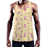 Pastel Breast Cancer Awareness Print Training Tank Top