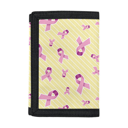 Pastel Breast Cancer Awareness Print Trifold Wallet