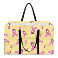 Pastel Breast Cancer Awareness Print Utility Tote Bag