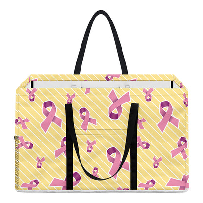 Pastel Breast Cancer Awareness Print Utility Tote Bag