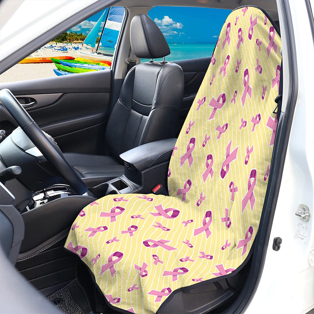 Pastel Breast Cancer Awareness Print Waterproof Car Seat Cover