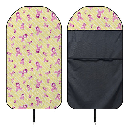 Pastel Breast Cancer Awareness Print Waterproof Car Seat Cover