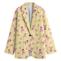 Pastel Breast Cancer Awareness Print Women's Blazer