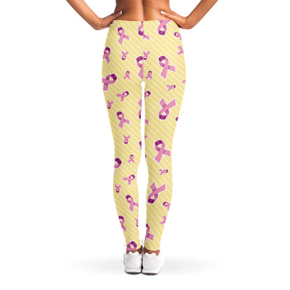 Pastel Breast Cancer Awareness Print Women's Leggings