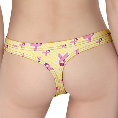 Pastel Breast Cancer Awareness Print Women's Thong
