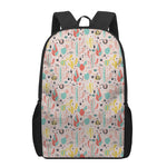 Pastel Cactus And Succulent Print 17 Inch Backpack
