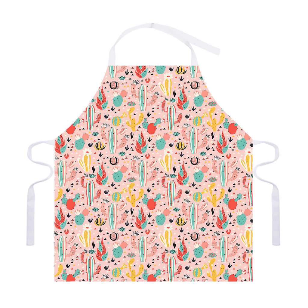 Pastel Cactus And Succulent Print Adjustable Apron