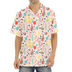Pastel Cactus And Succulent Print Aloha Shirt