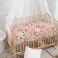 Pastel Cactus And Succulent Print Baby Crib Sheet