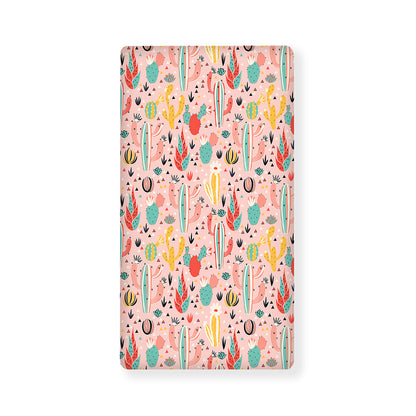 Pastel Cactus And Succulent Print Baby Crib Sheet