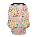 Pastel Cactus And Succulent Print Baby Seat Cover