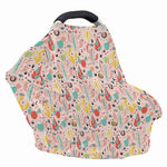 Pastel Cactus And Succulent Print Baby Seat Cover