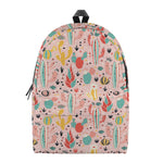 Pastel Cactus And Succulent Print Backpack