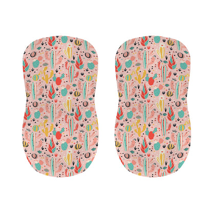 Pastel Cactus And Succulent Print Bar Stool Covers