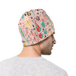 Pastel Cactus And Succulent Print Beanie