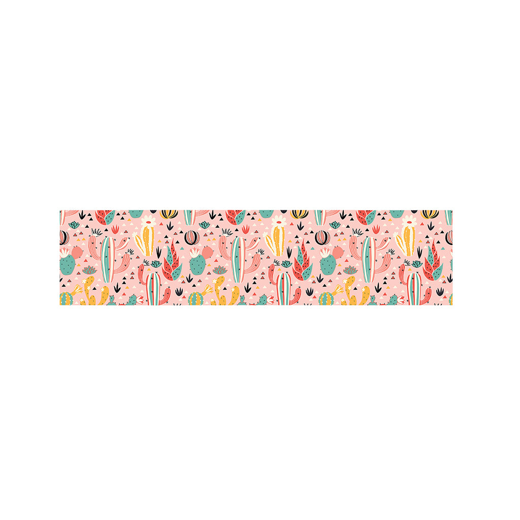 Pastel Cactus And Succulent Print Bed Runner
