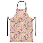 Pastel Cactus And Succulent Print Bib Apron With Pocket
