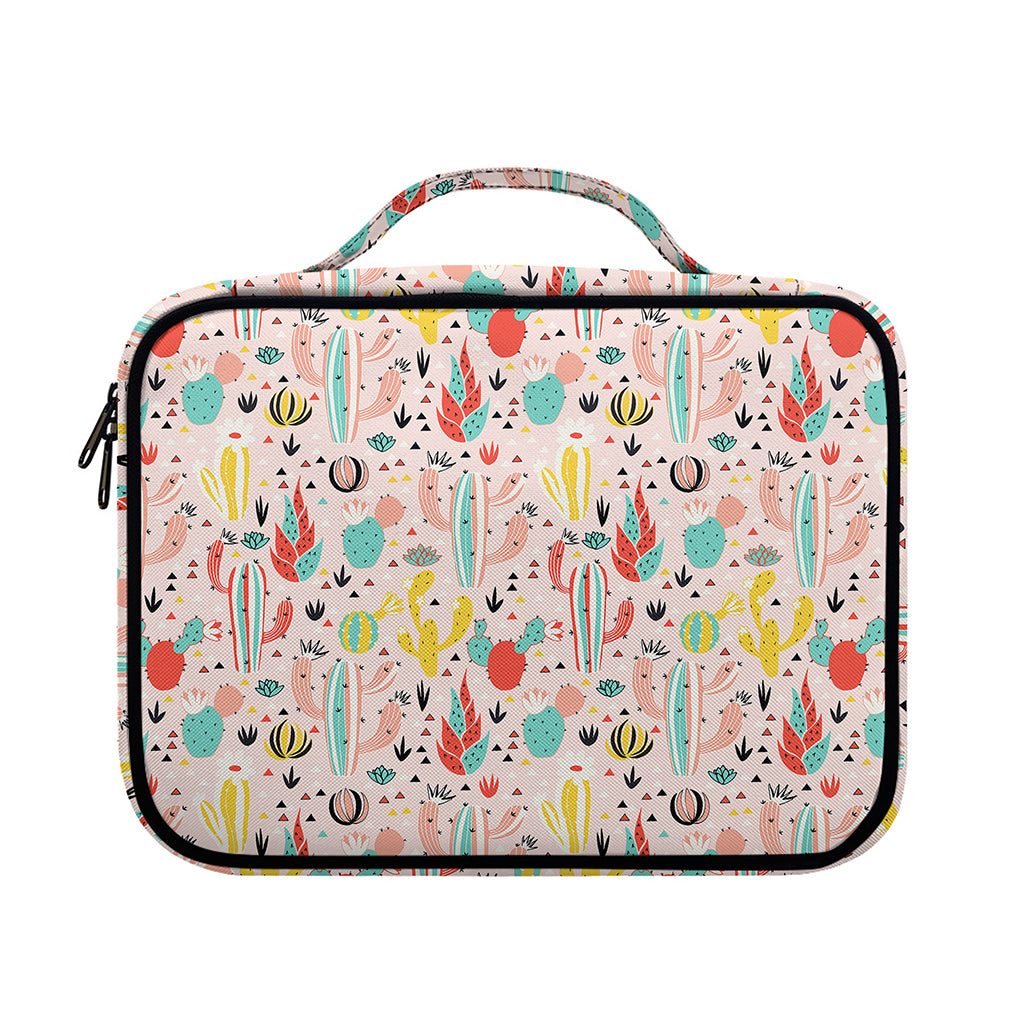 Pastel Cactus And Succulent Print Briefcase Bible Bag