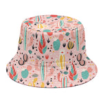 Pastel Cactus And Succulent Print Bucket Hat