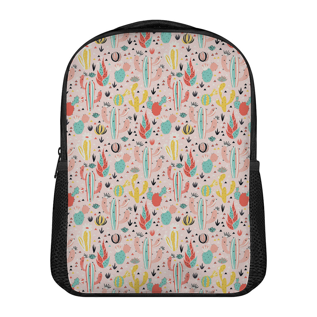 Pastel Cactus And Succulent Print Casual Backpack