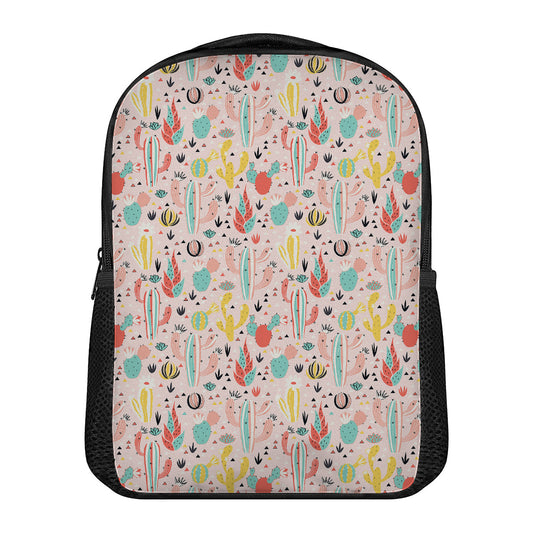 Pastel Cactus And Succulent Print Casual Backpack